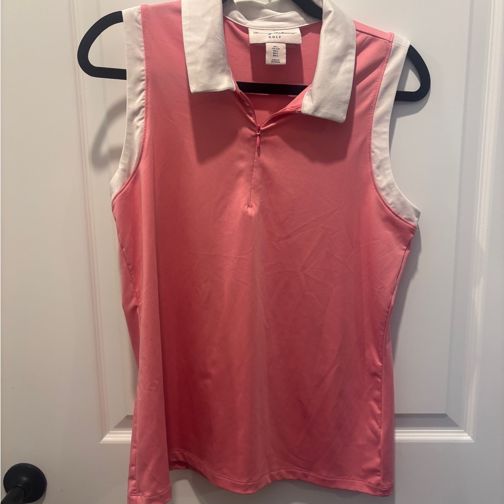 Tommy Bahama Pink and White Tank Top